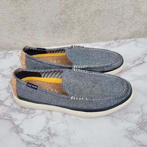 Cole Haan Cloudfeel Weekender Slip-On Canvas Sneakers Blue Chambray